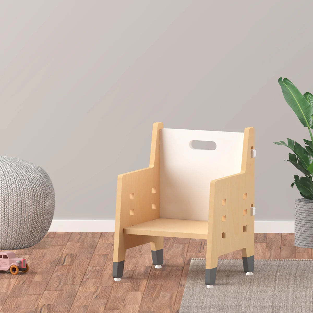 Buy Purple Mango Weaning Wooden Chair - White - Learning Furniture - SkilloToys.com
