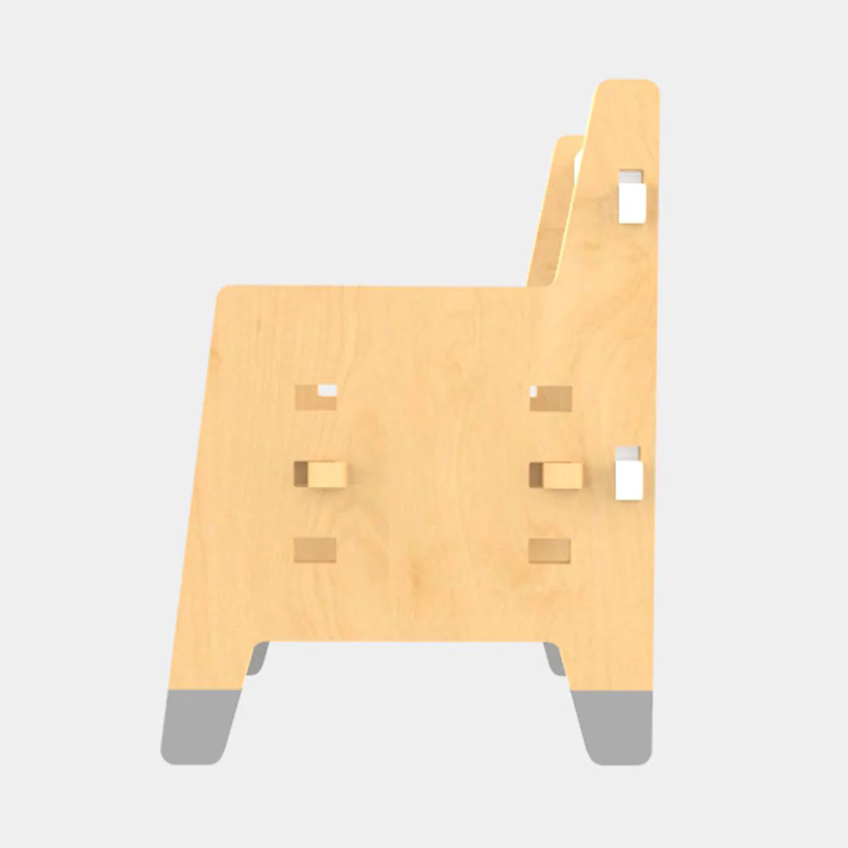 Buy Purple Mango Weaning Wooden Chair - White - Side View - SkilloToys.com