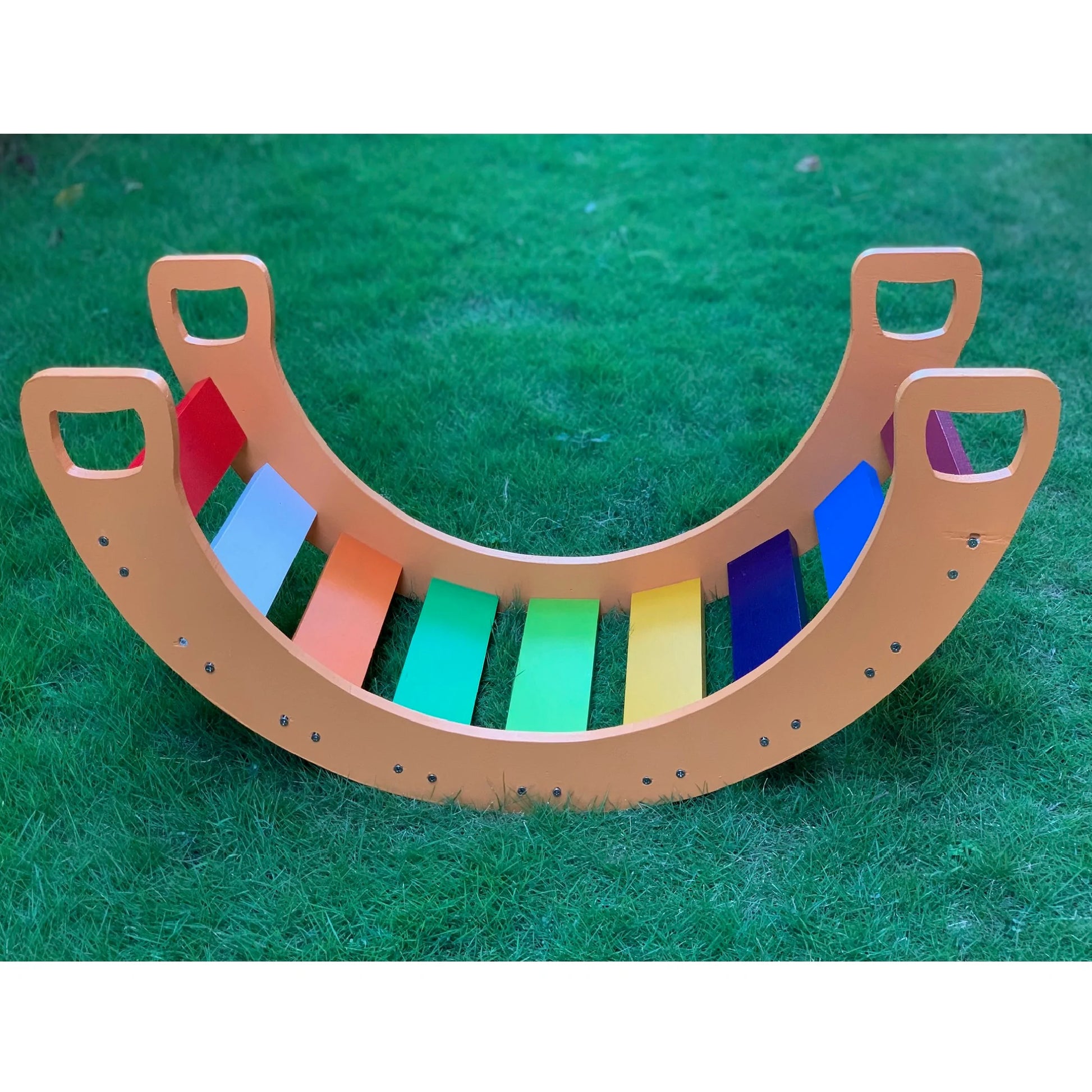 Buy Rainbow Wooden Rocker Toy - Mini Play Gym - SkilloToys.com