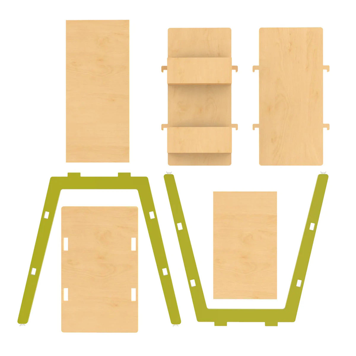 Buy Red Pear Wooden Bookshelf - Green - Parts - SkilloToys.com