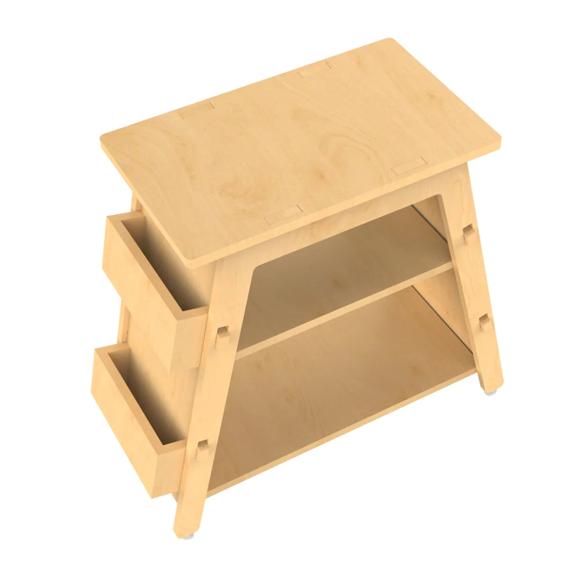 Buy Red Pear Wooden Bookshelf - Natural - Side View - SkilloToys.com
