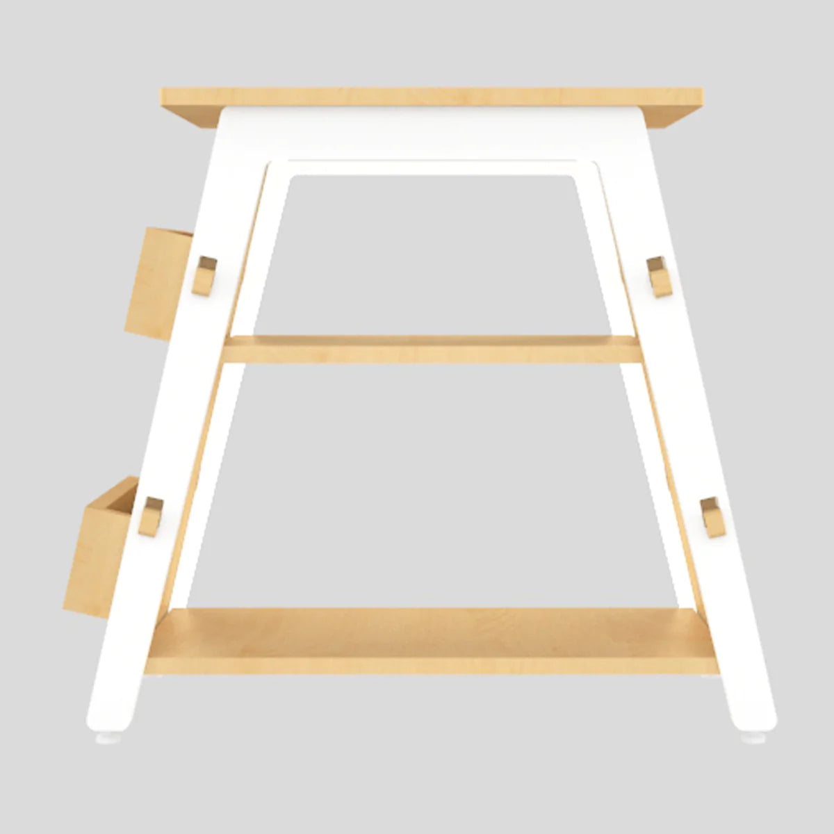 Buy Red Pear Wooden Bookshelf - White - Front View - SkilloToys.com