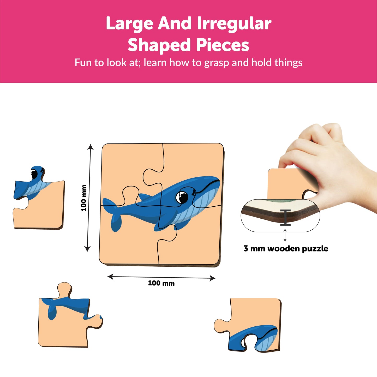 Buy Sea Animal Educational Wooden Puzzle Set - SkilloToys.com
