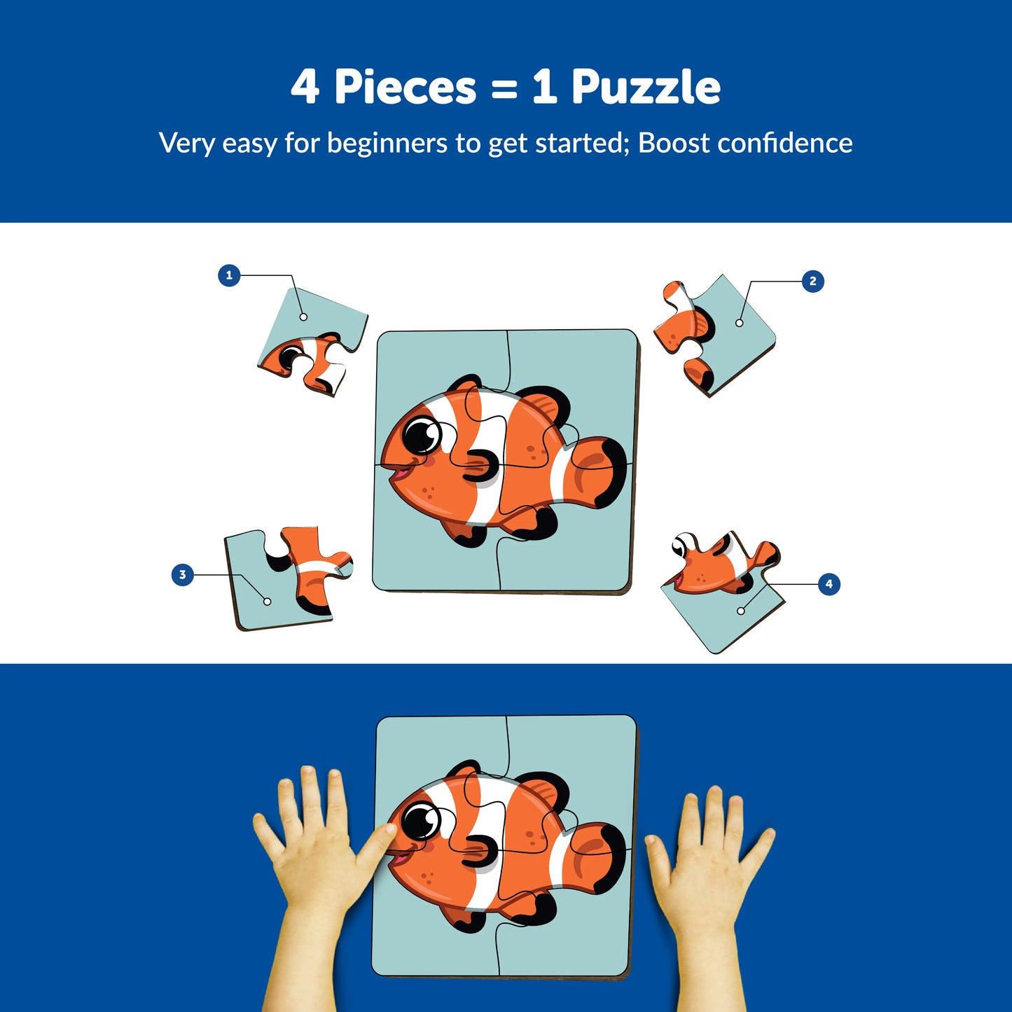 Buy Sea Animal Educational Wooden Puzzle Set - SkilloToys.com
