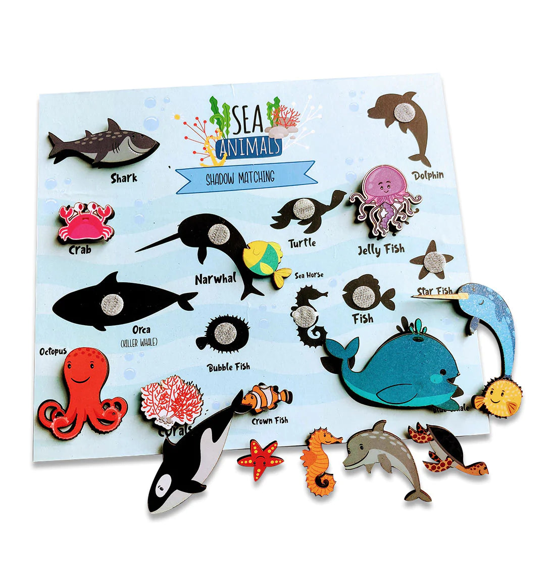 Buy Sea Animals Shadow Matching Activity Game - SkilloToys.com
