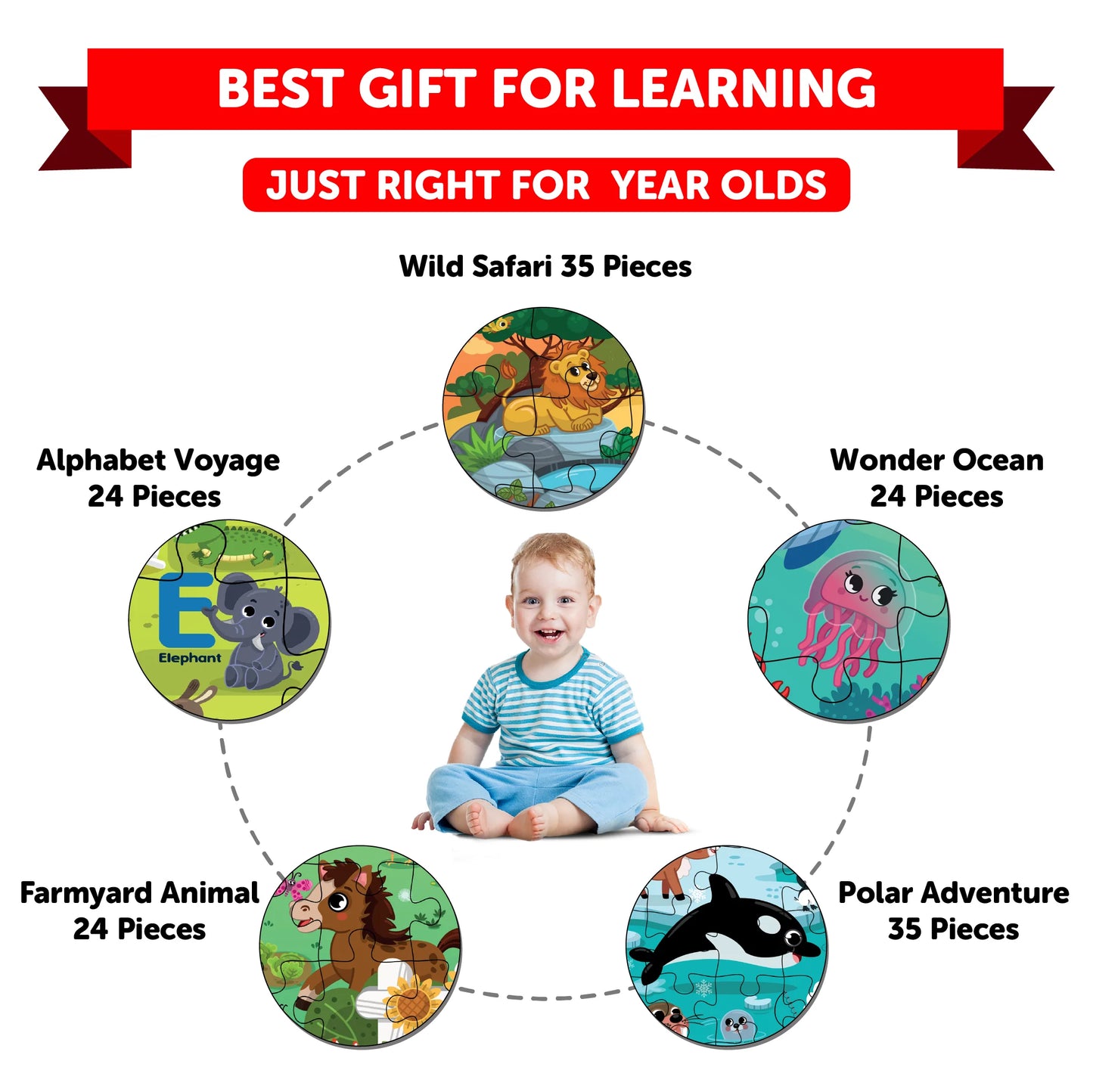 Buy Sets Of 5 Wooden Puzzle Set - SkilloToys.com
