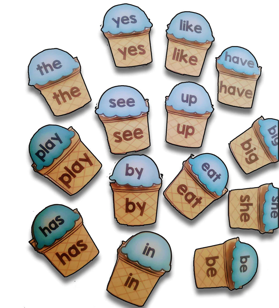 Buy Sight Words Ice Cream Matching Activity Game - SkilloToys.com