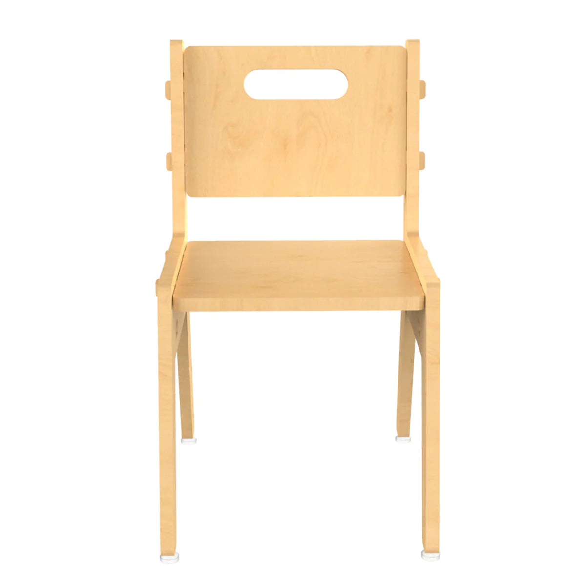 Buy Silver Peach Wooden Chair - Natural - Front View - SkilloToys.com