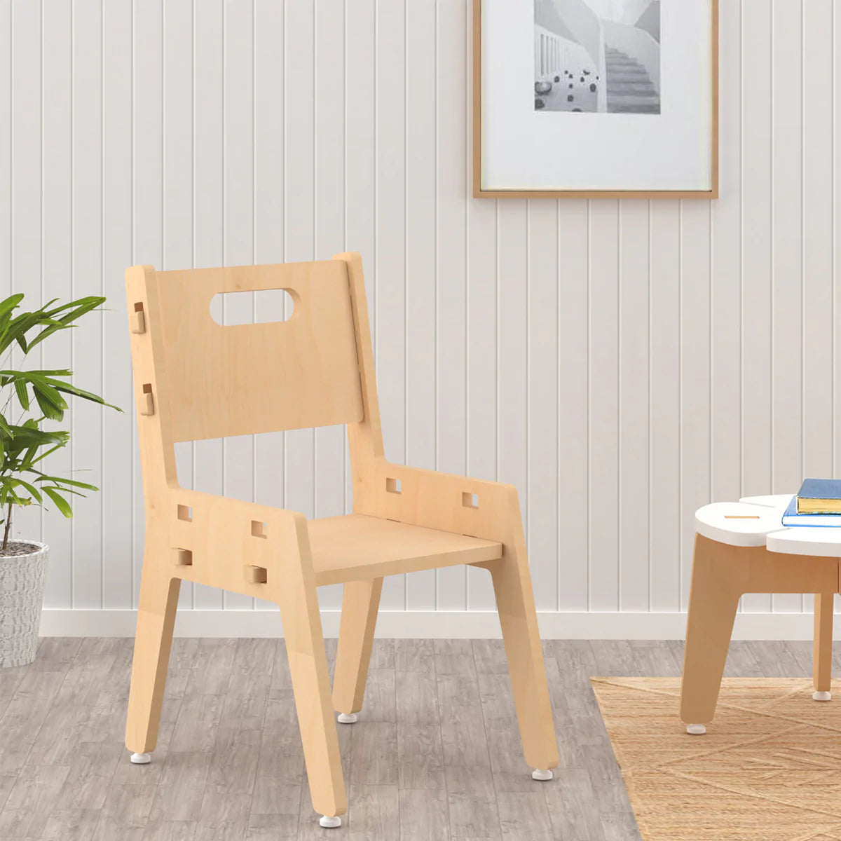 Buy Silver Peach Wooden Chair - Natural - Learning Furniture - SkilloToys.com