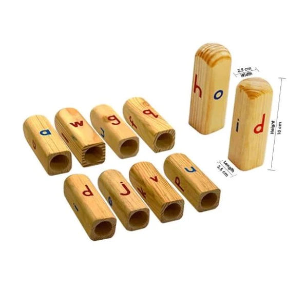 Alphabet Finger Puppets Wooden Toy