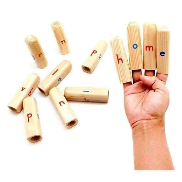 Alphabet Finger Puppets Wooden Toy