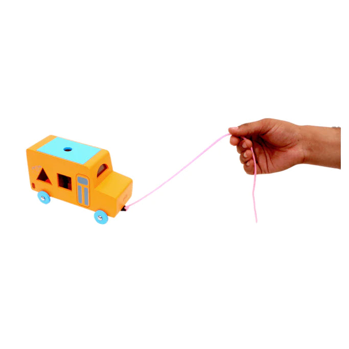 Buy Skola Pull Along Bus Wooden Toy- SkilloToys.com