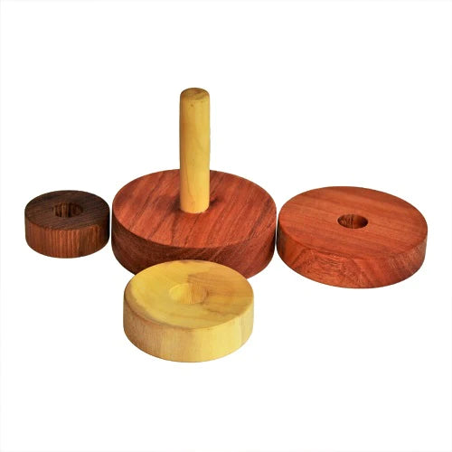 Three Discs Wooden Stacker