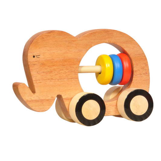 Buy Thasvi Wooden Elephant Push Toy - SkilloToys.com