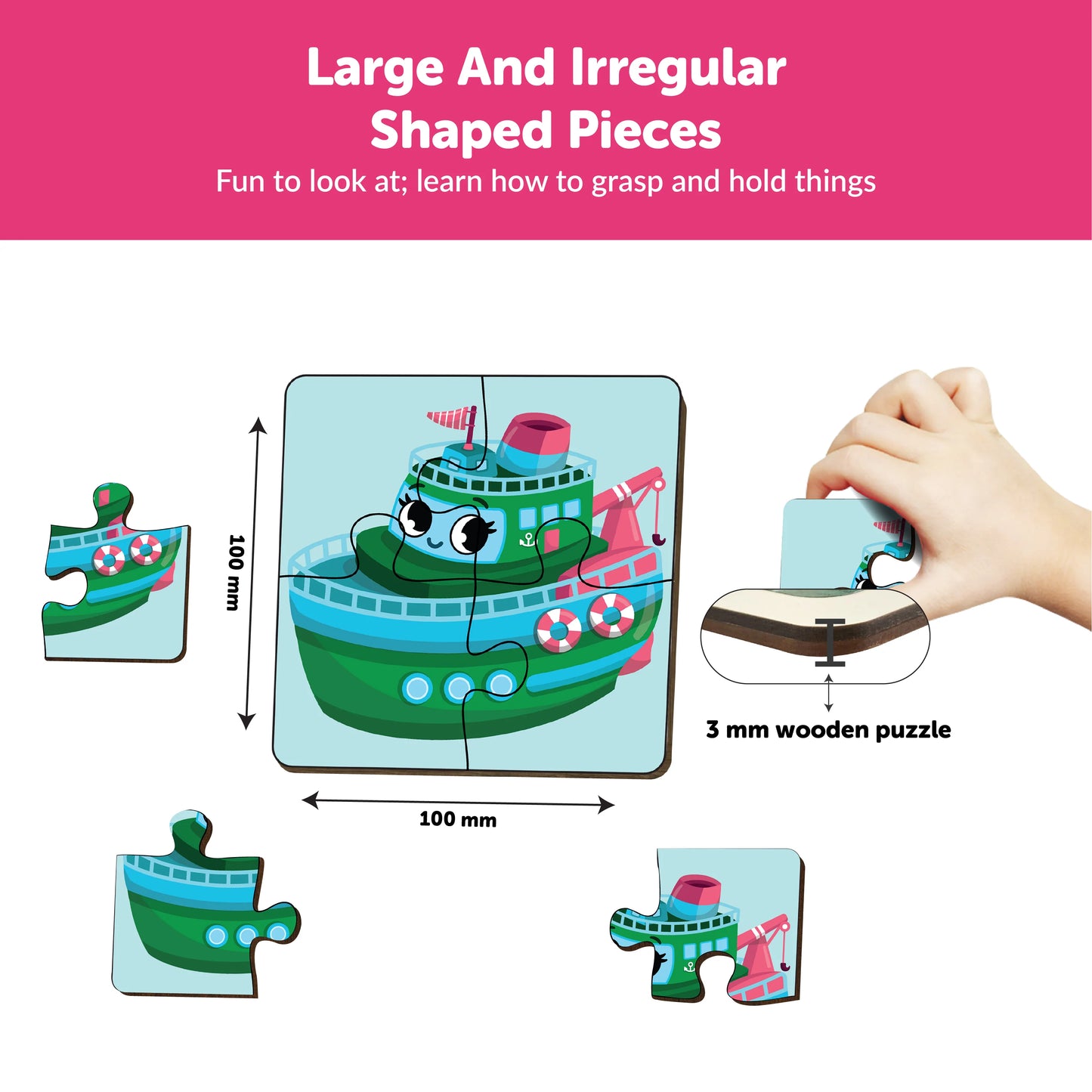 Buy Transport Eductional Wooden Puzzle Set - SkilloToys.com