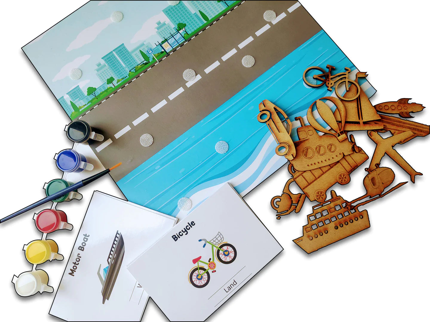 Buy Transport Vehicles Activity Kit - Air Transport, Land Transport, Water Transport - SkilloToys.com
