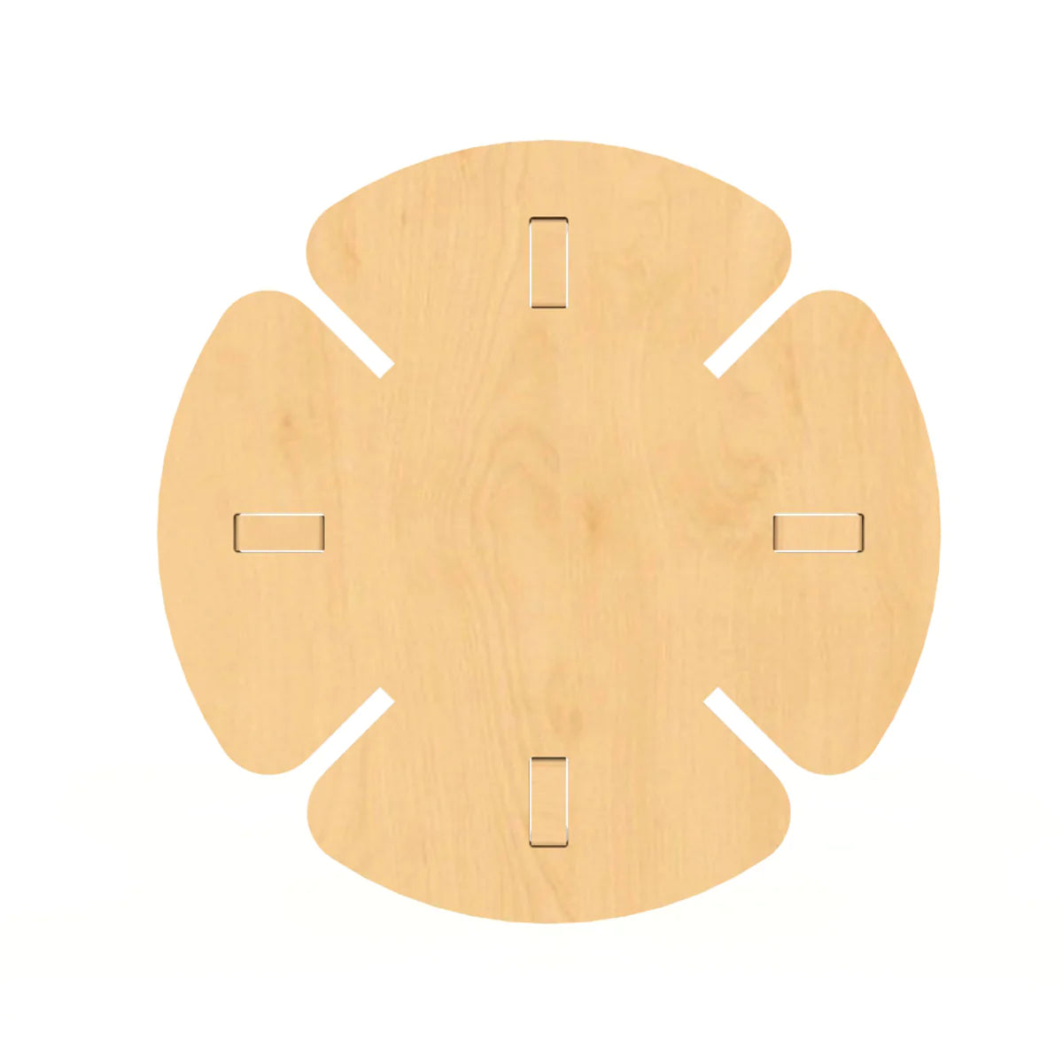 Buy White Grape Multipurpose Wooden Stool - Natural - Upper View - SkilloToys.com