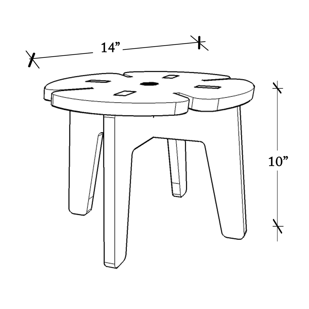 Buy White Grape Multipurpose Wooden Stool - White - Dimensions - SkilloToys.com