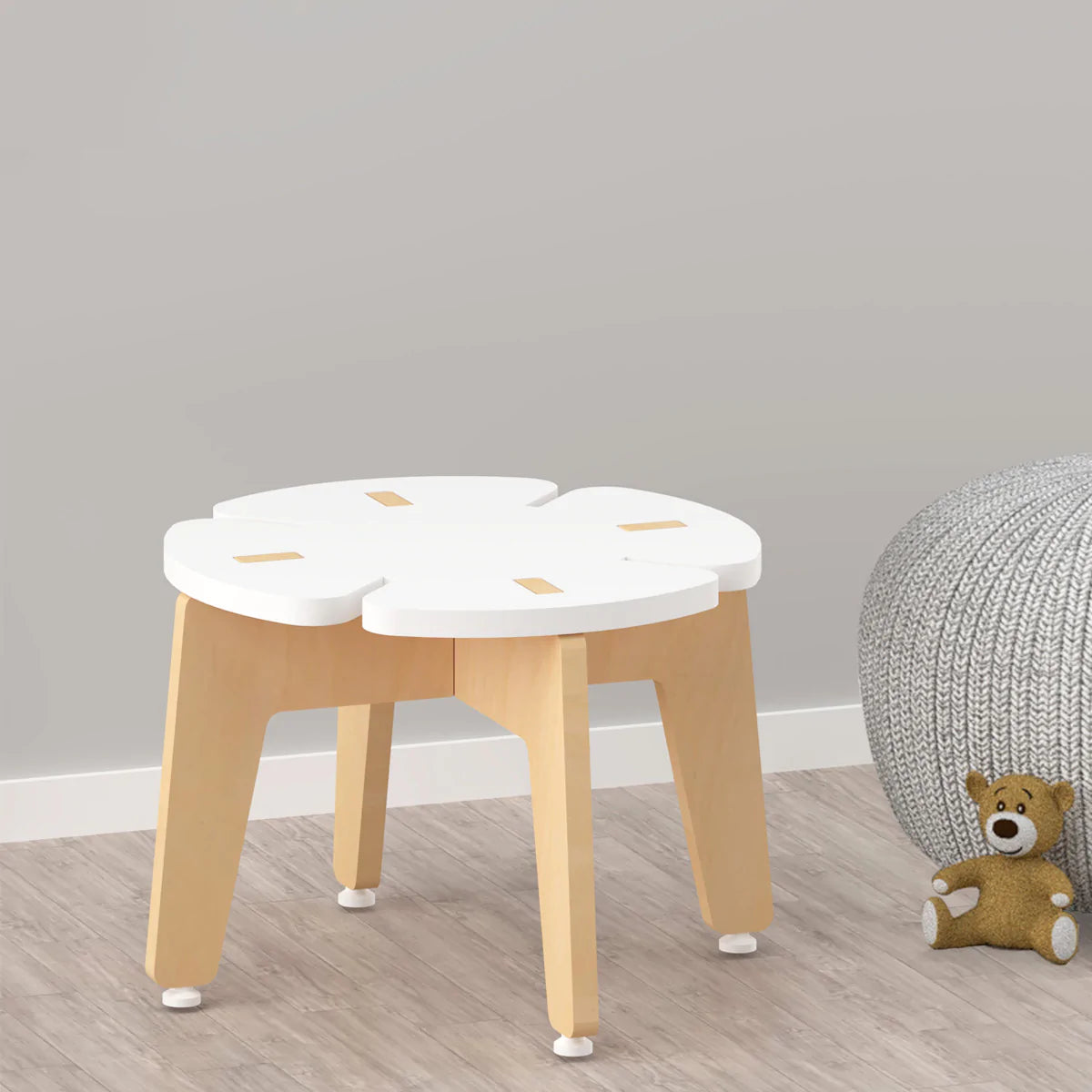 Buy White Grape Multipurpose Wooden Stool - White - Learning Furniture - SkilloToys.com