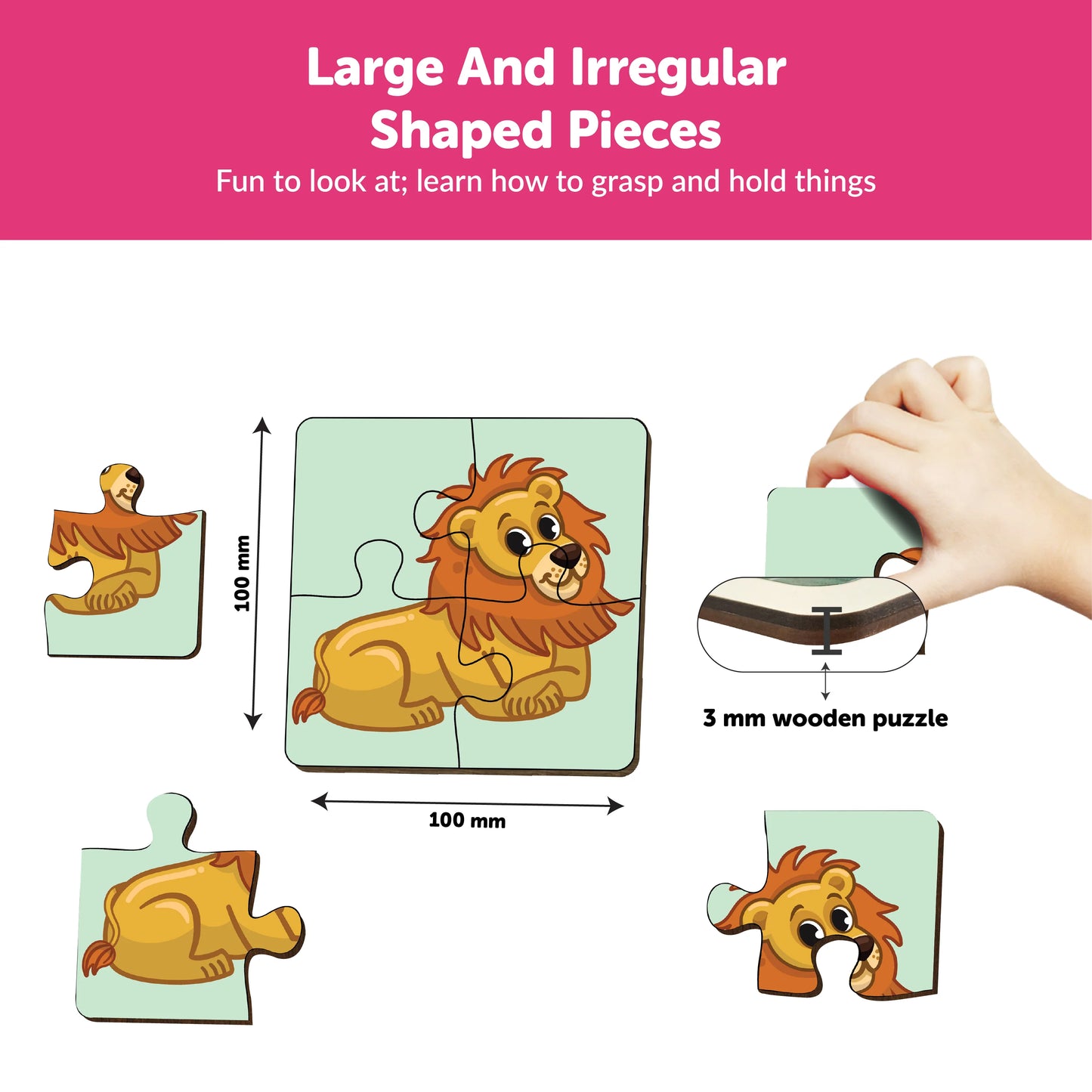 Buy Wild Animal Wooden Puzzle Set - SkilloToys.com