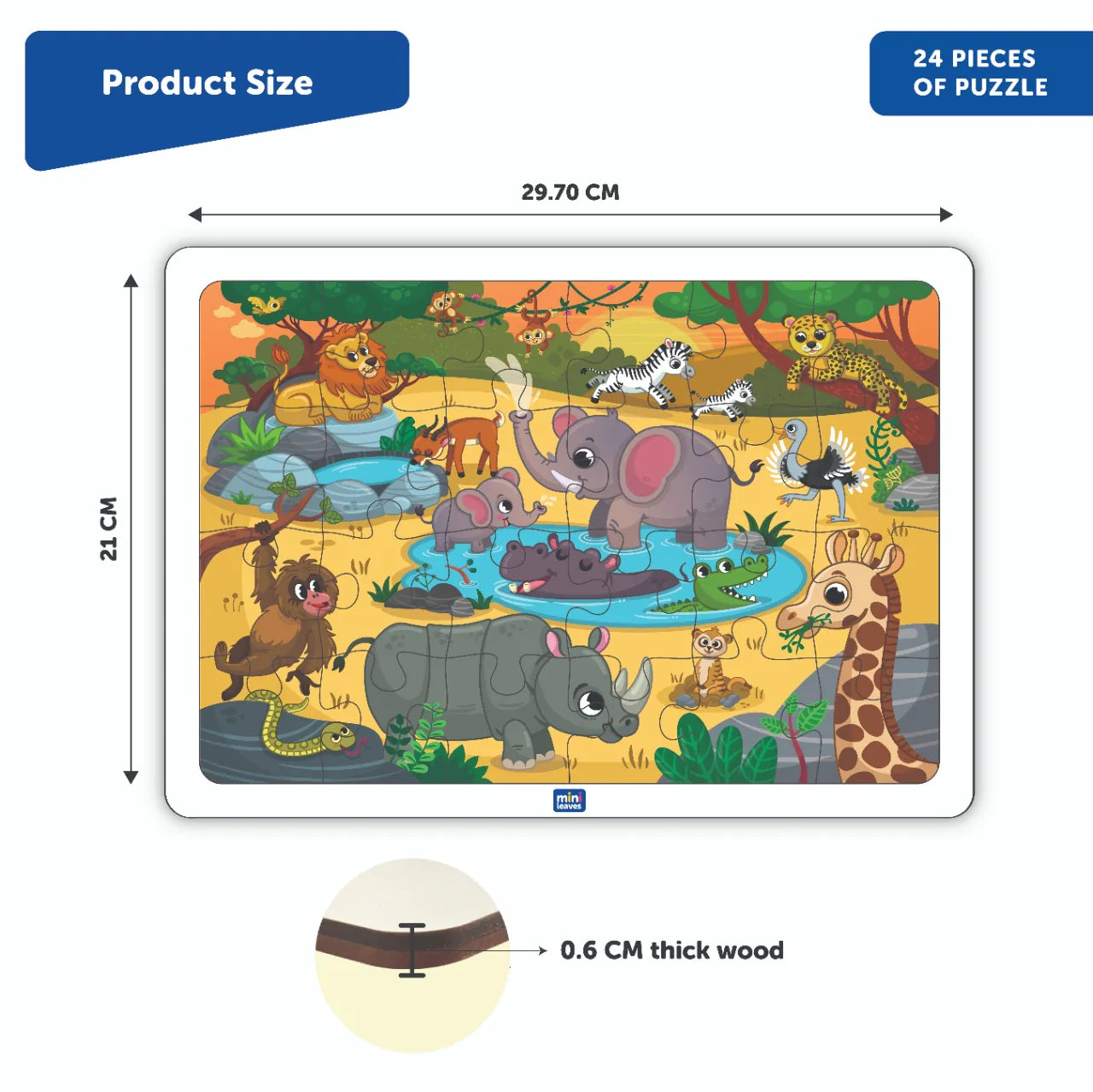 Buy Wild Safari Animal Wooden Puzzle Set - SkilloToys.com