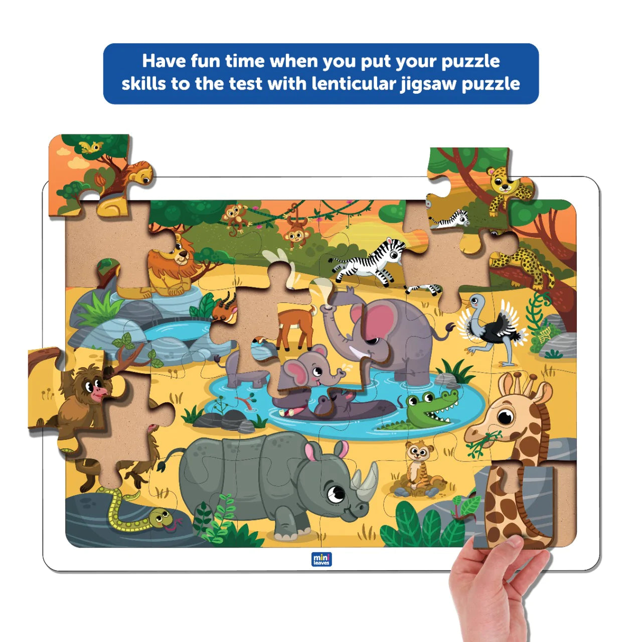 Buy Wild Safari Animal Wooden Puzzle Set - SkilloToys.com