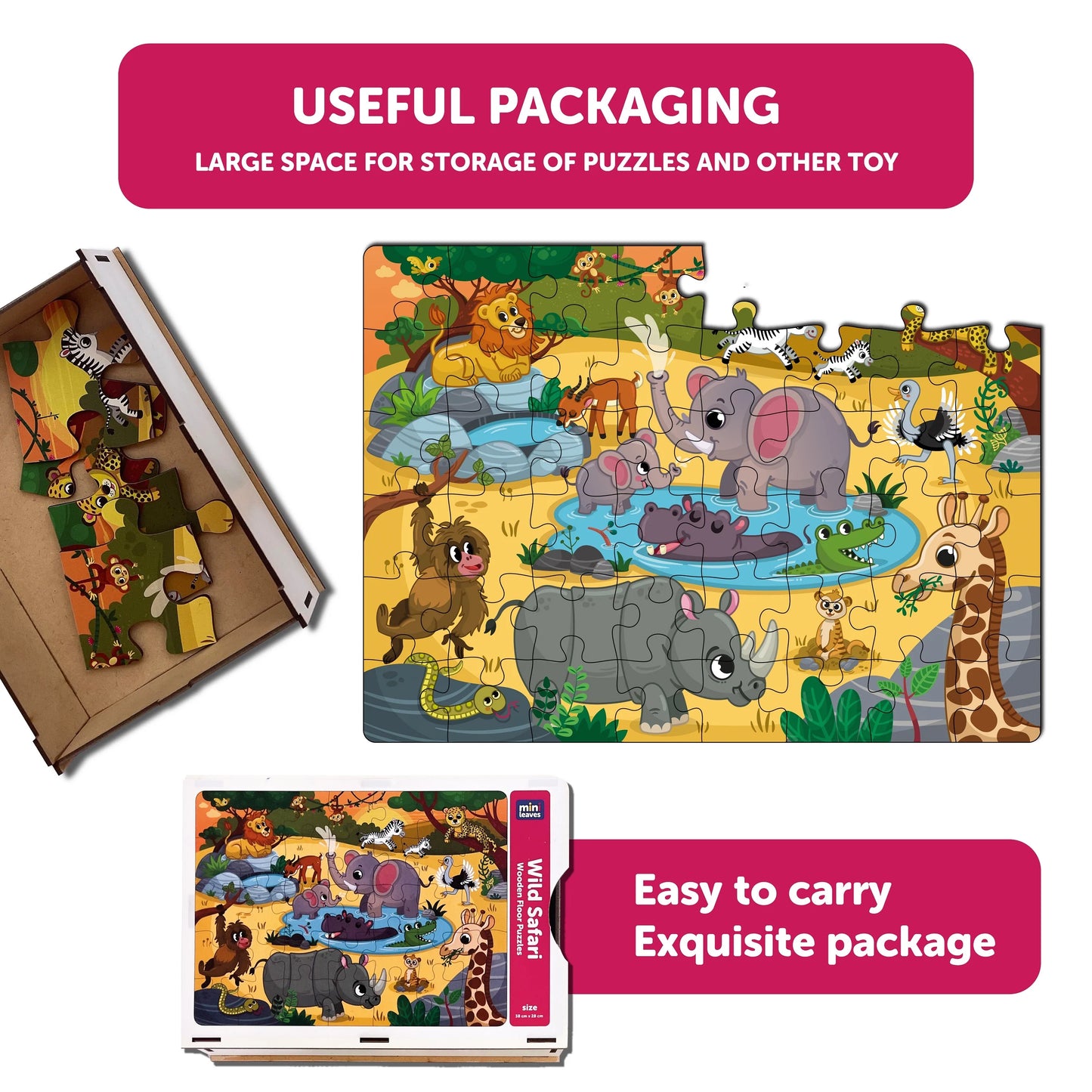 Buy Wild Safari Wooden Puzzle Set 2 - SkilloToys.com