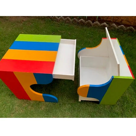 Buy Wooden Study Play Station - Above View - SkilloToys.com