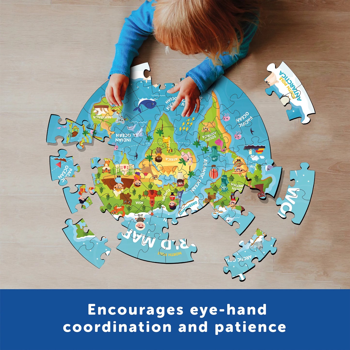 Buy World Map Wooden Puzzle Set - SkilloToys.com