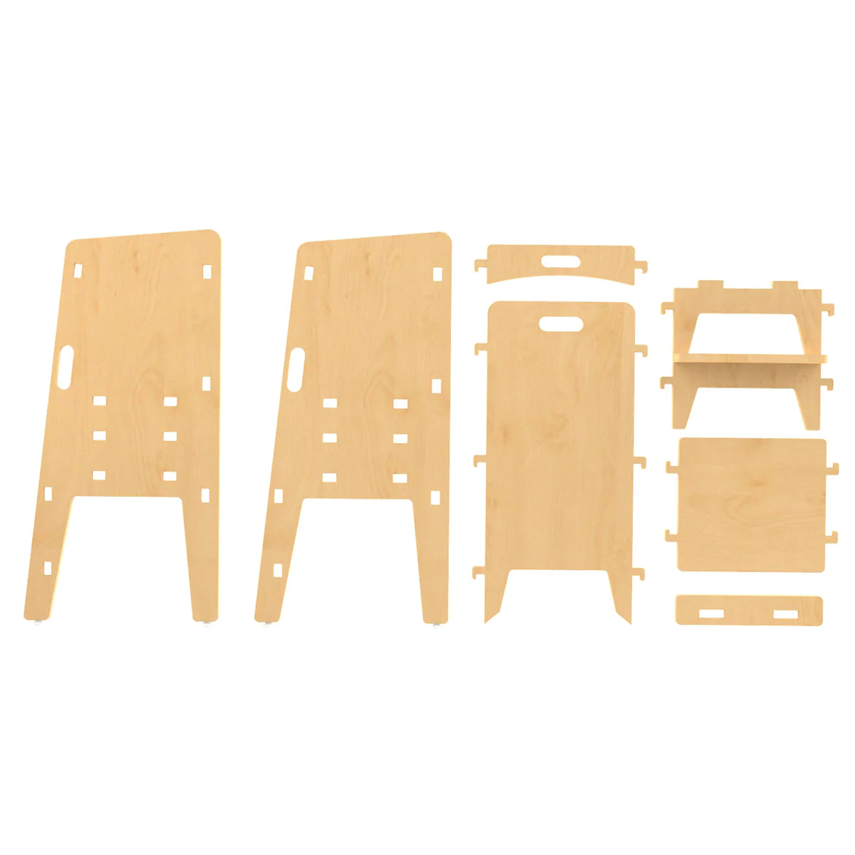 Buy Yellow Lychee Wooden Kitchen Tower - Natural - Parts - SkilloToys.com