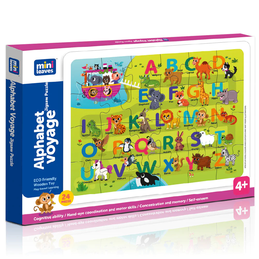 Buy Alphabet Voyage Jigsaw Wooden Puzzle Set - SkilloToys.com