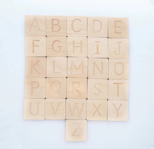 Buy Alphabets Letter Tracing Wooden Tiles - Reversible - SkilloToys.com