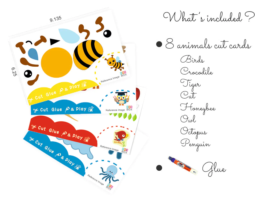 Buy Animals Cut And Glue Activity Kit - SkilloToys.com