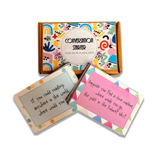 Zooplay Conversation Starter Flashcards: 48 family conversation cards for ages 3 to 12, screen-free icebreaker