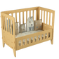 Buy Coral Coconut Wooden Baby Crib - Small - SkilloToys.com