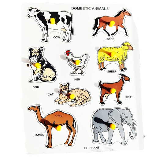 Buy Domestic Animals Learning Peg Puzzle - SkilloToys.com