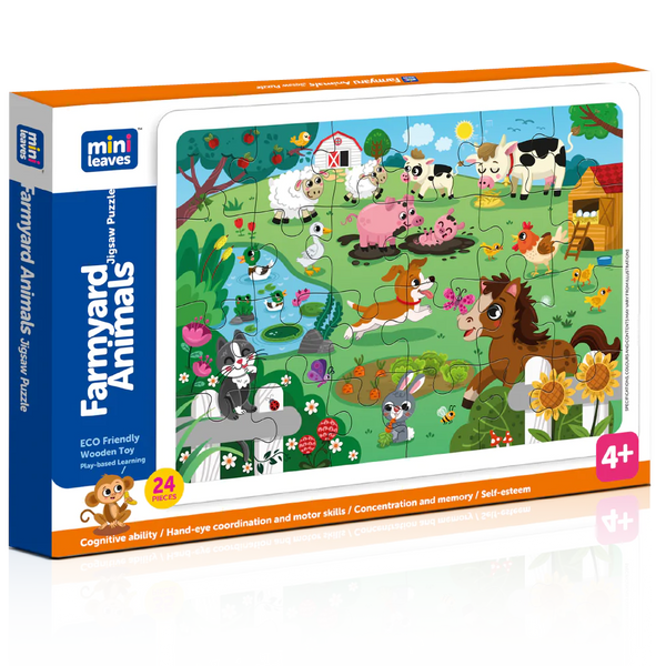 Buy Farmyard Animal Wooden Jigsaw Puzzle - SkilloToys.com