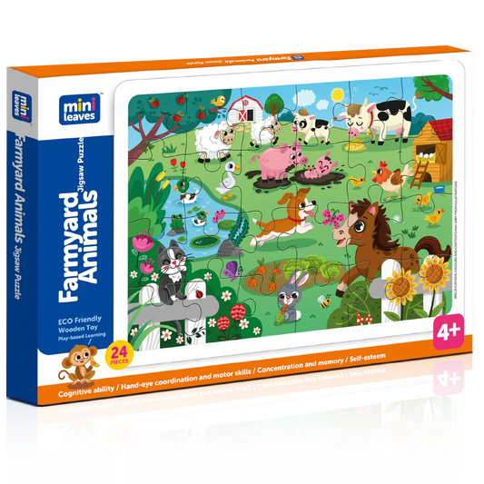 Buy Farmyard Animal Wooden Jigsaw Puzzle - SkilloToys.com