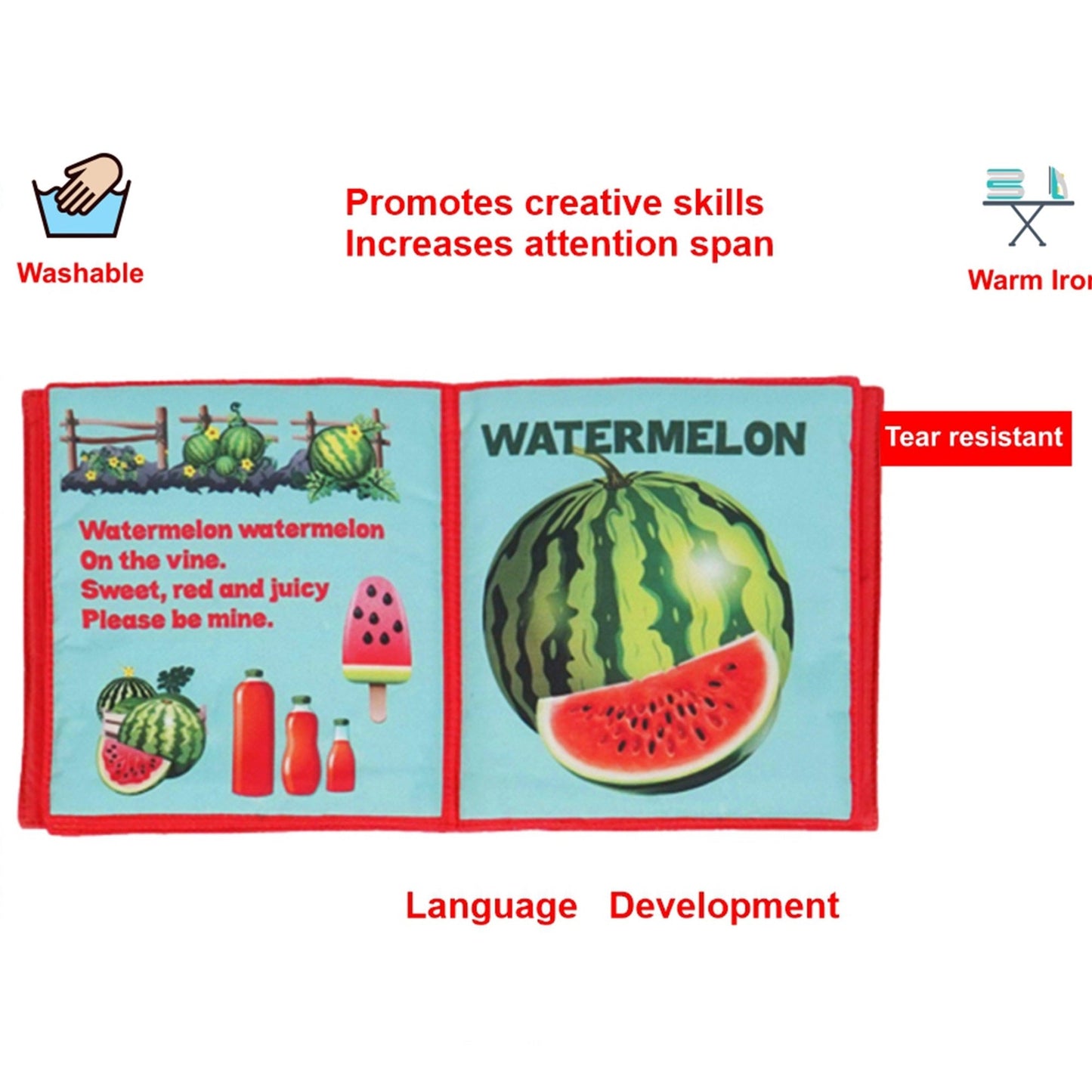 Buy Fruits Part 1 Cloth Book English For Kids - SkilloToys.com