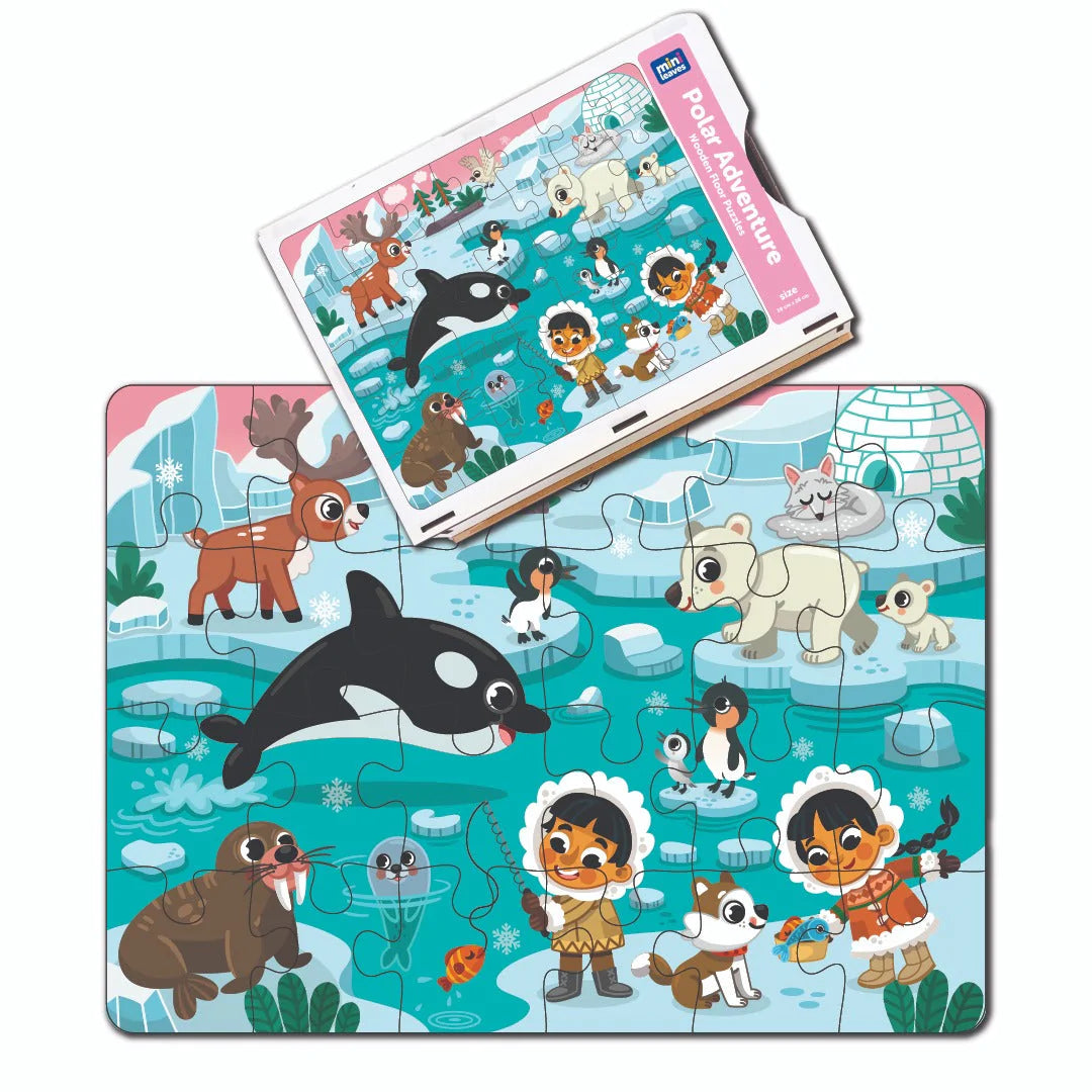 Buy Polar Adventure Wooden Floor Puzzle Set2 - SkilloToys.com