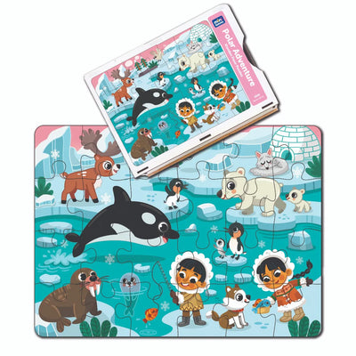 Buy Polar Adventure Wooden Floor Puzzle Set2 - SkilloToys.com