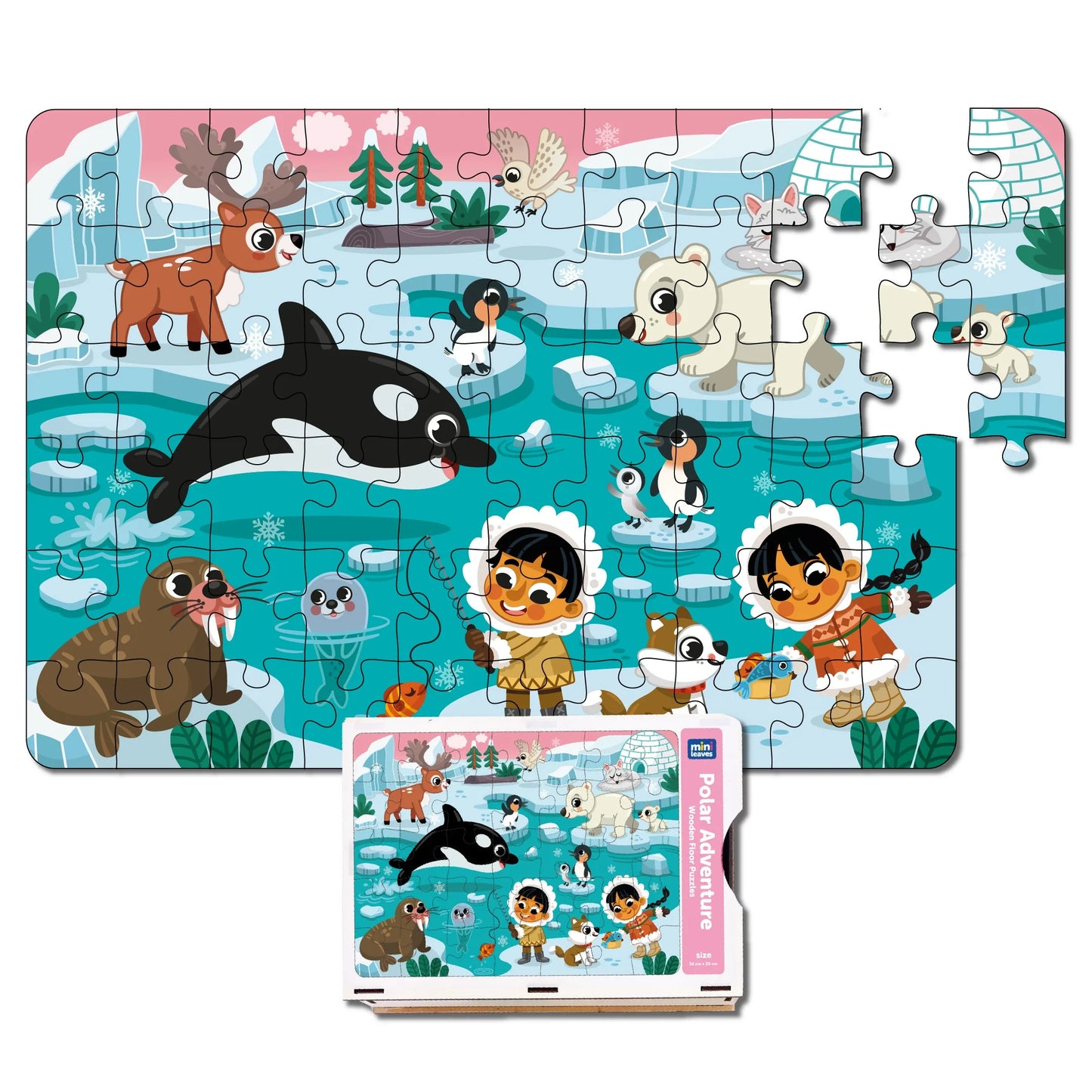 Buy Polar Adventure Wooden Floor Puzzle Set3 - SkilloToys.com