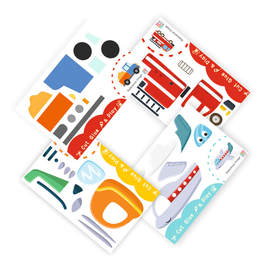 Buy Vehicles Cut And Glue Activity Kit - SkilloToys.com