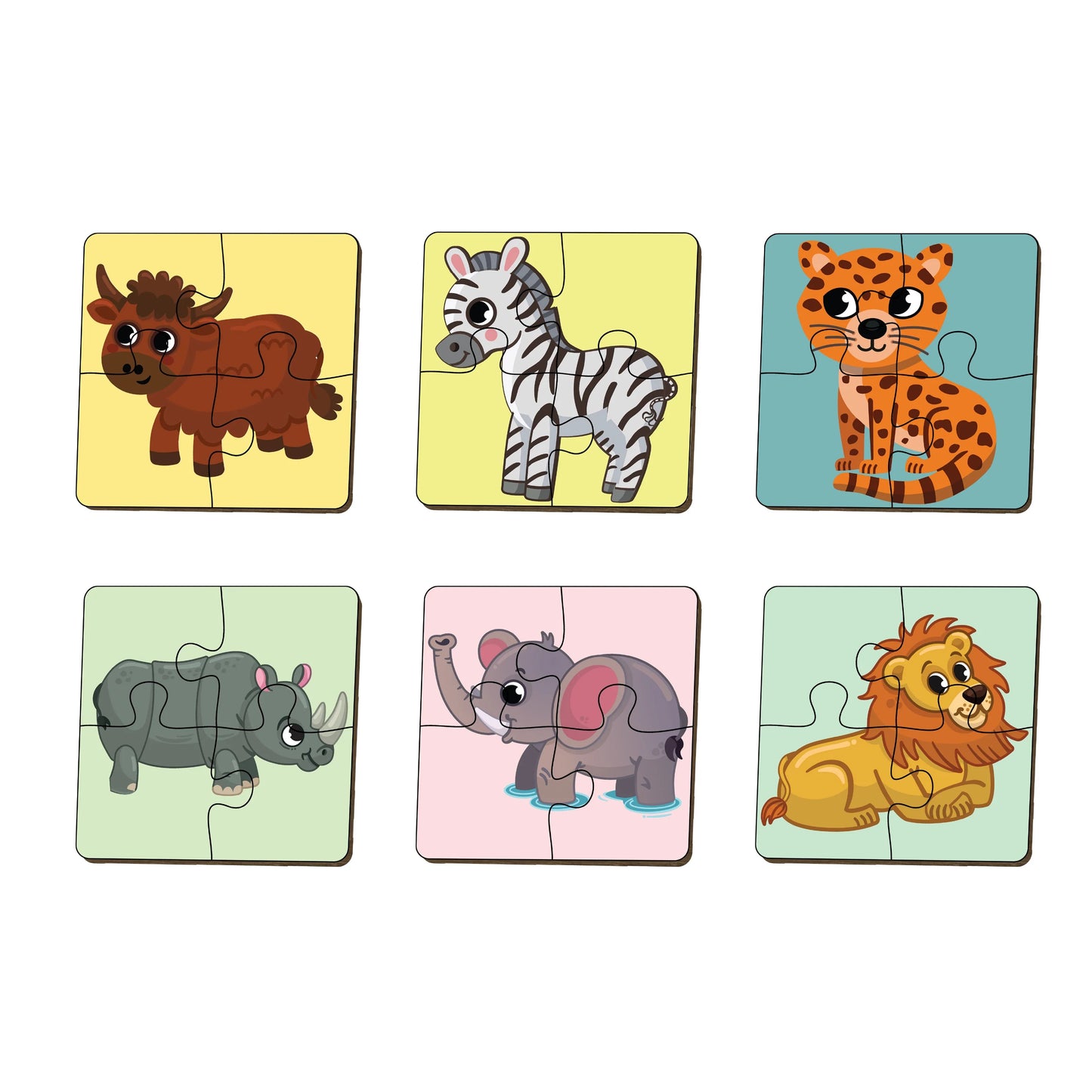 Buy Wild Animal Wooden Puzzle Set - SkilloToys.com