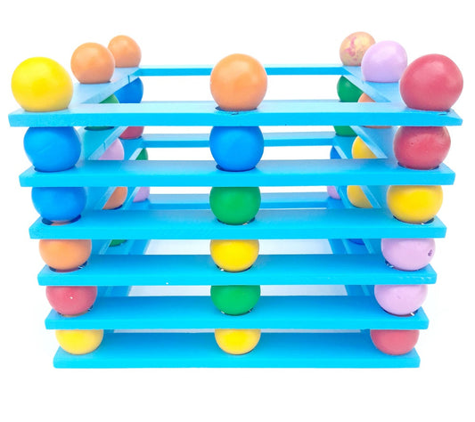 Buy Wooden Big Square Ball Stacking Tower - SkilloToys.com