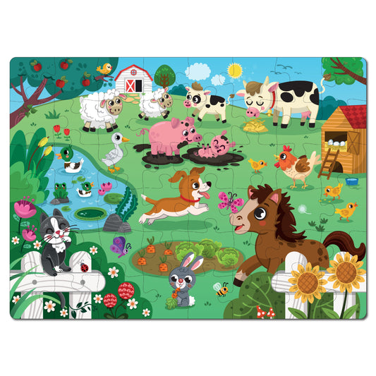 Buy Wooden Farm Animal Puzzle (48 Pcs) - SkilloToys.com