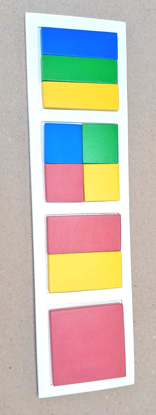 Buy Wooden Fraction of Square Board - SkilloToys.com