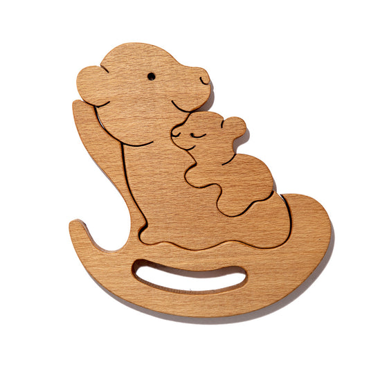 Buy Wooden Grizzly Mama Bear Grizzly Baby Bear Puzzle - SkilloToys.com