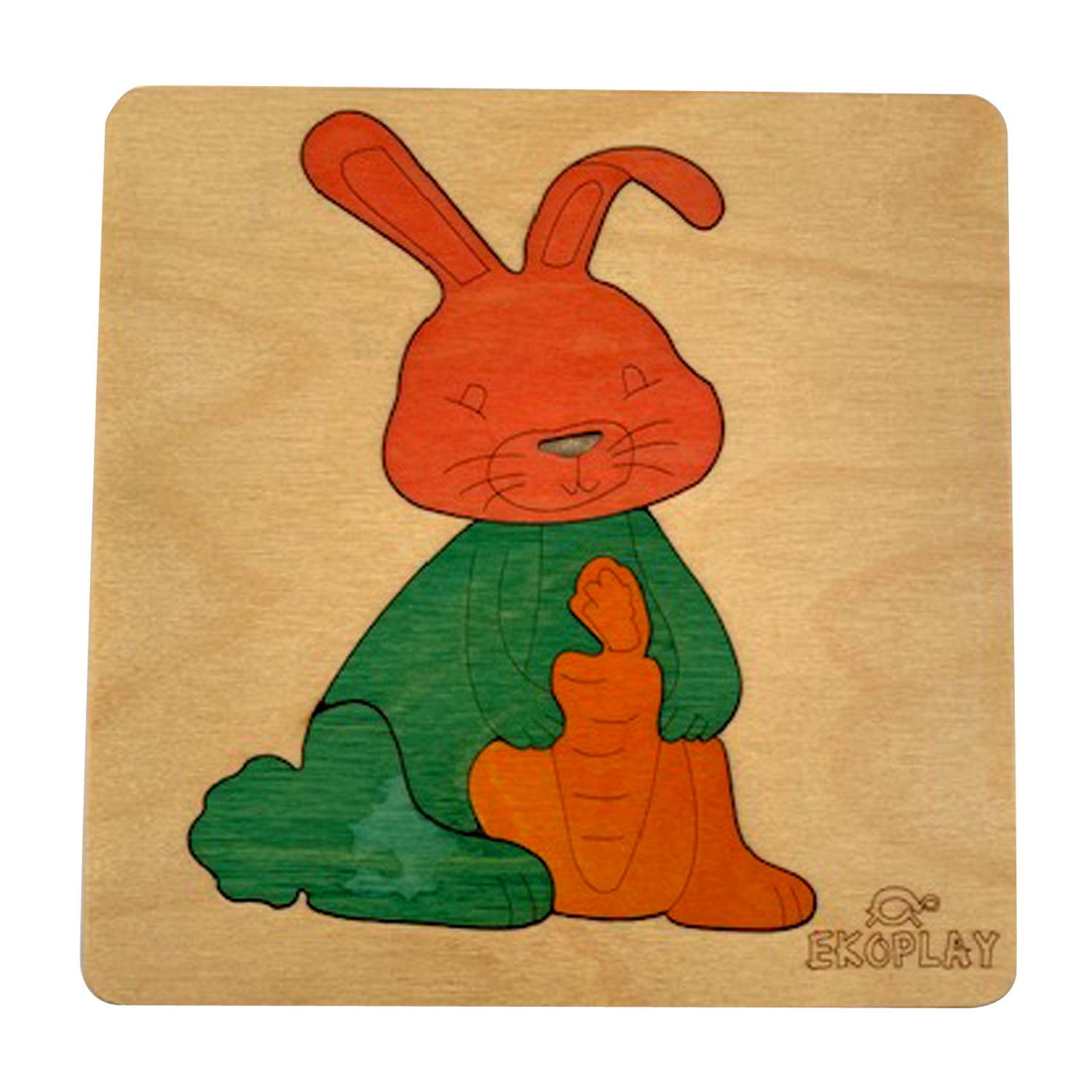Buy Wooden Happy Rabbit Puzzle Board - SkilloToys.com