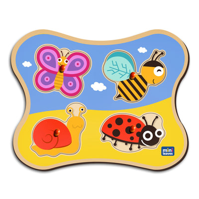 Buy Wooden Insects Friends Jumbo Peg Puzzle - SkilloToys.com